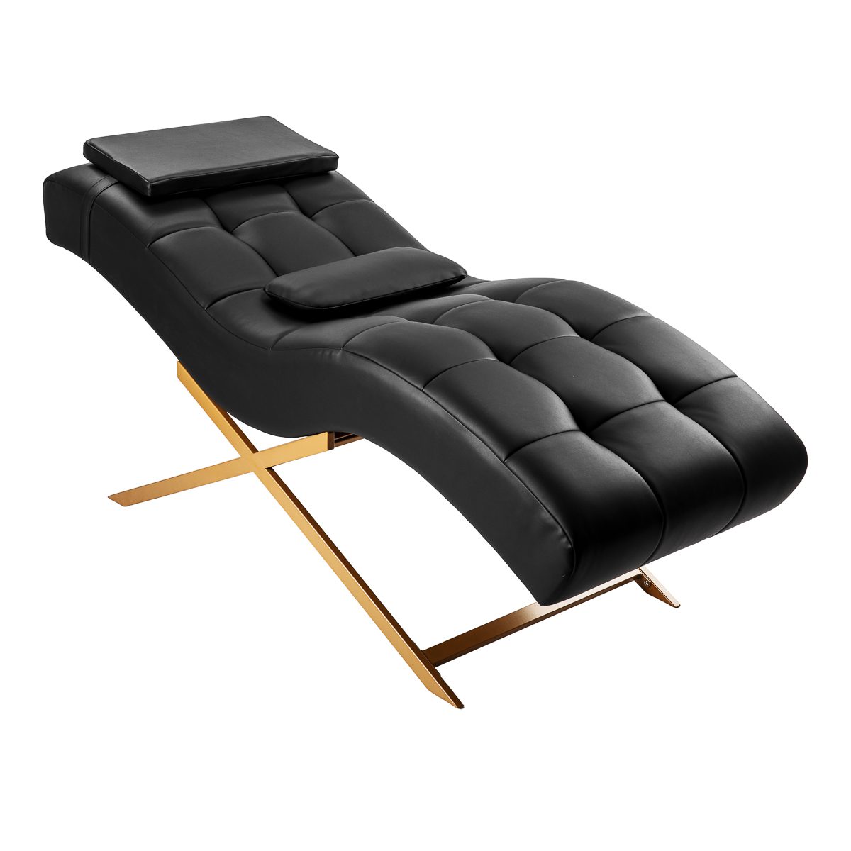 Ripsienhoitotuoli Sillon Alba, musta, kultainen jalusta Ripsienhoitotuoli Sillon Alba, musta, kultainen jalusta