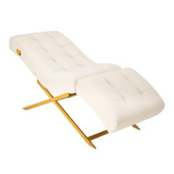 Ripsienhoitotuoli Sillon Umbra, valkoinen, kultainen jalusta Ripsienhoitotuoli Sillon Umbra, valkoinen, kultainen jalusta