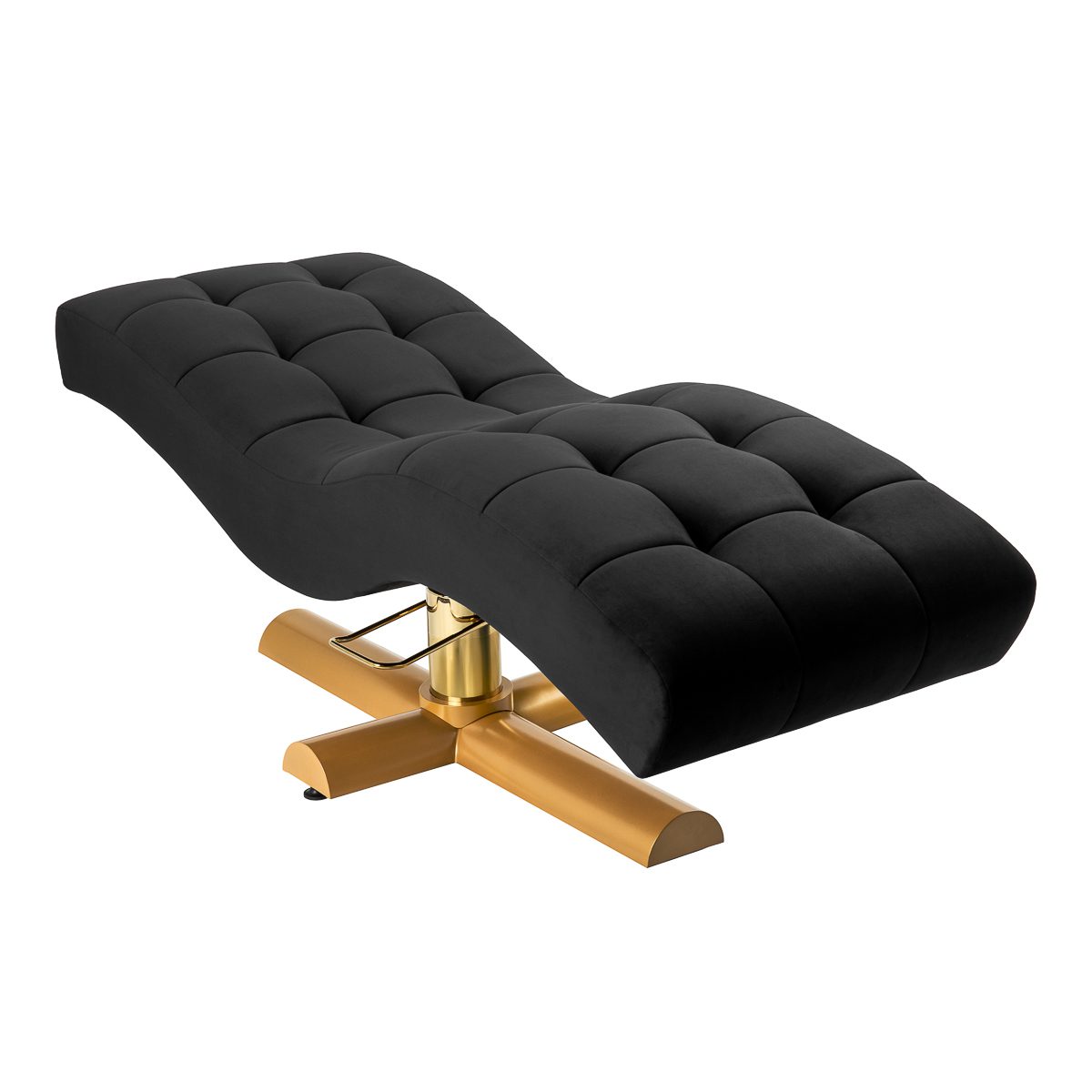 Ripsienhoitotuoli Sillon Corona, musta, kultainen jalusta Ripsienhoitotuoli Sillon Corona, musta, kultainen jalusta