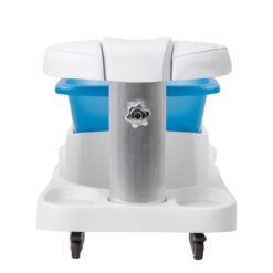Pedikyyrisetti Azzurro: jalkakylpyallas hieronnalla ja hoitovaunu, valkoinen Pedikyyrisetti Azzurro: jalkakylpyallas hieronnalla ja hoitovaunu, valkoinen