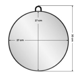 Peili Q-29, pyöreä, musta Peili Q-29, pyöreä, musta