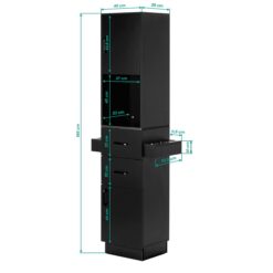 Kampaamokaappi TOTEM BLACK Kampaamokaappi TOTEM BLACK