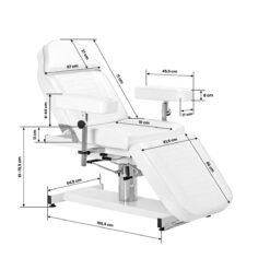 Hydraulinen hoitotuoli Sillon A 210DH kehto-ominaisuudella, valkoinen Hydraulinen hoitotuoli Sillon A 210DH kehto-ominaisuudella, valkoinen