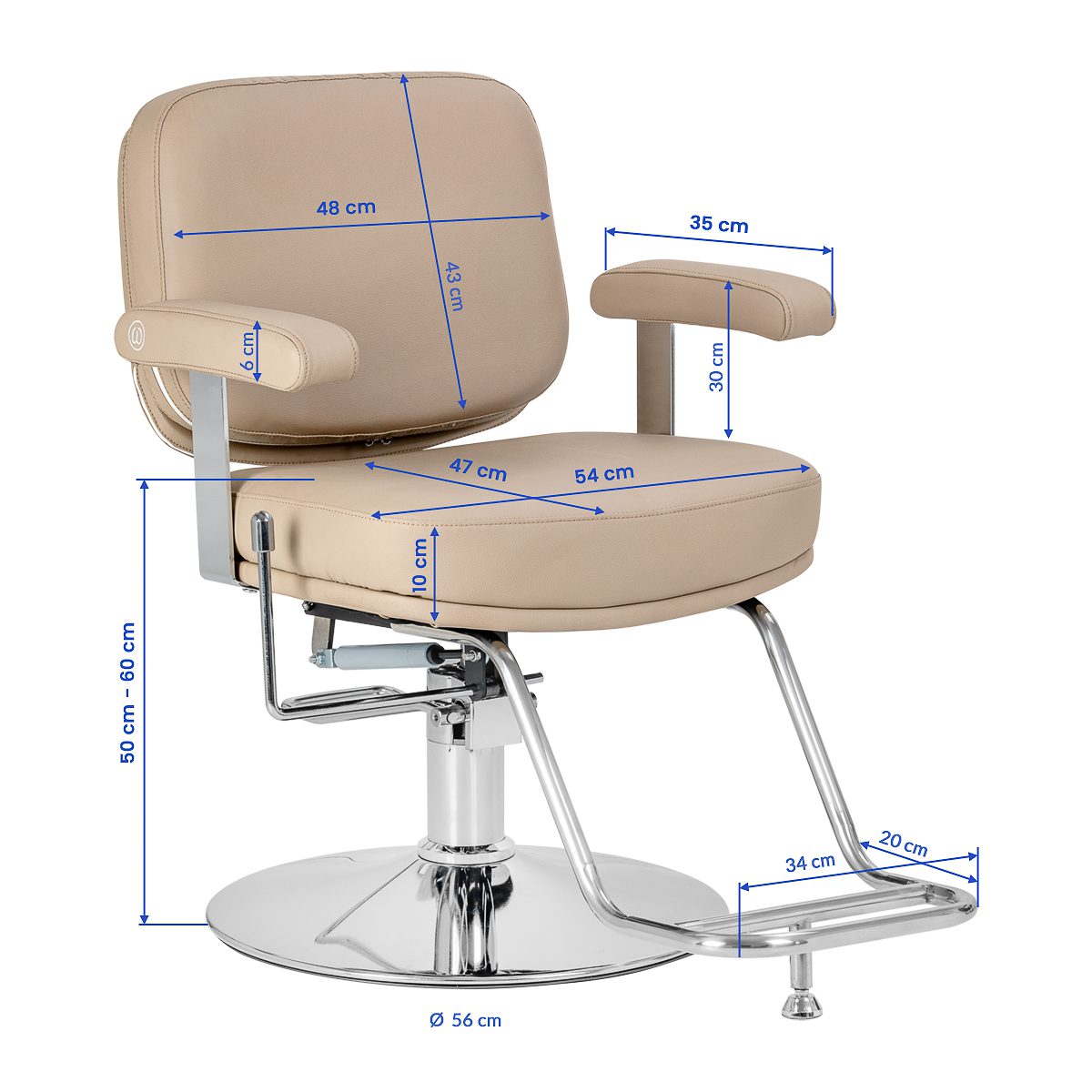 Omega Astra Plus kampaamotuoli, beige Omega Astra Plus kampaamotuoli, beige