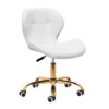 Kosmetologin jakkara QS-06, harmaa Kosmetologin jakkara QS-06G, kulta/valkoinen