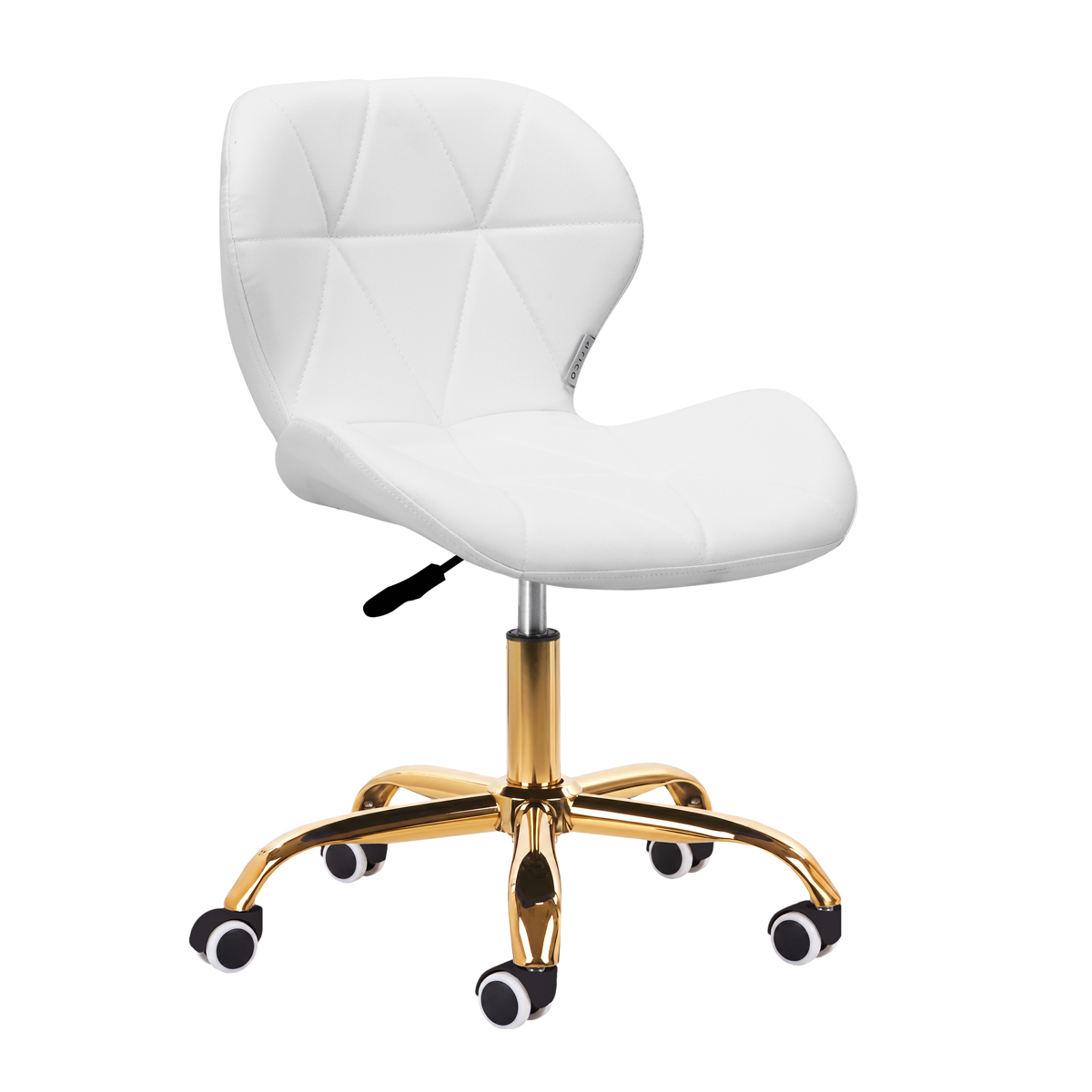 Kosmetologin jakkara QS-06G, kulta/valkoinen Kosmetologin jakkara QS-06G, kulta/valkoinen