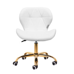 Kosmetologin jakkara QS-06G, kulta/valkoinen Kosmetologin jakkara QS-06G, kulta/valkoinen