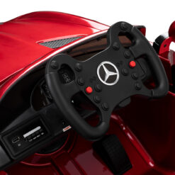 Mercedes lasten kampaamotuoli, punainen Mercedes lasten kampaamotuoli, punainen