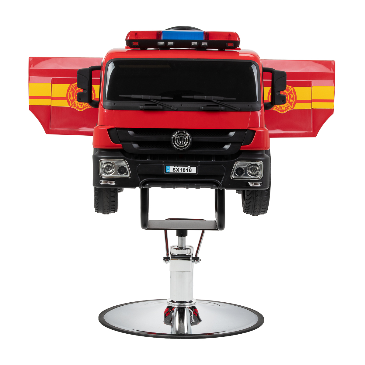 Fire Truck lasten kampaamotuoli, punainen Fire Truck lasten kampaamotuoli, punainen
