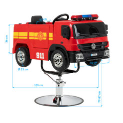 Fire Truck lasten kampaamotuoli, punainen Fire Truck lasten kampaamotuoli, punainen