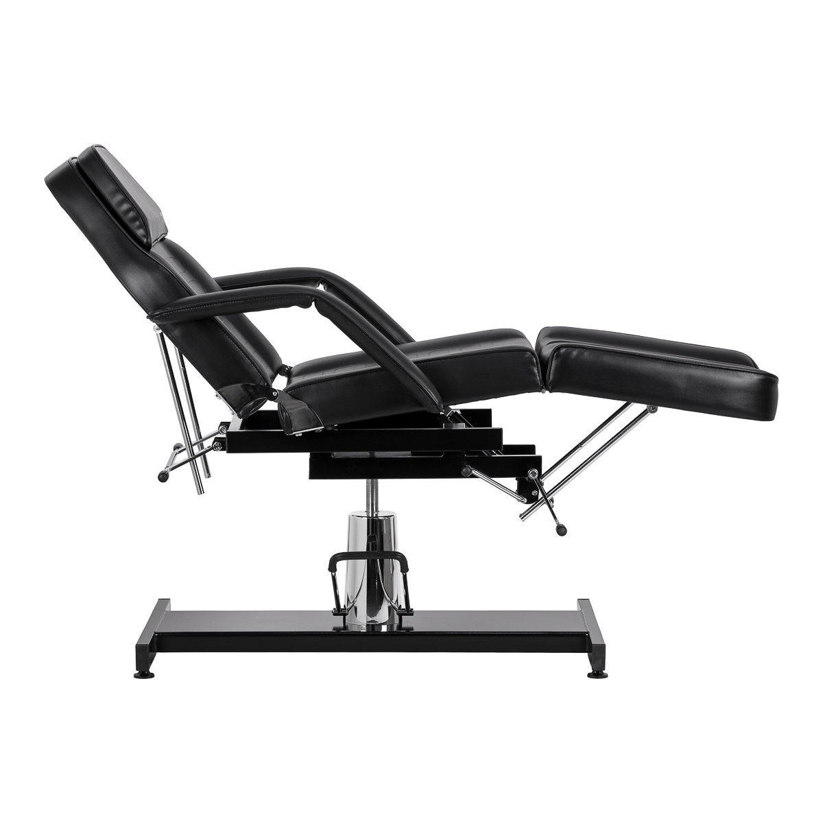 Sillon 210 hydraulinen jalkahoitotuoli keinutoiminnolla ja kaksiosaisella jalkatuella, musta Sillon 210 hydraulinen jalkahoitotuoli keinutoiminnolla ja kaksiosaisella jalkatuella, musta