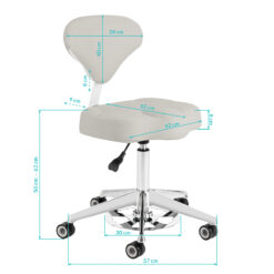 Azzurro 156-F työtuoli Bump-Up-korkeudensäädöllä, harmaa Azzurro 156-F työtuoli Bump-Up-korkeudensäädöllä, harmaa