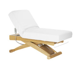 Sillon Siesta sähköinen SPA-hoitopöytä, valkoinen, vaalea puujalusta Sillon Siesta sähköinen SPA-hoitopöytä, valkoinen, vaalea puujalusta