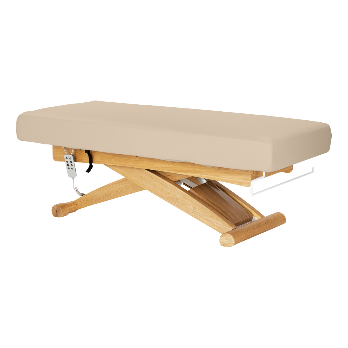 Sillon Siesta sähköinen SPA-hoitopöytä, beige, vaalea puujalusta Sillon Siesta sähköinen SPA-hoitopöytä, beige, vaalea puujalusta